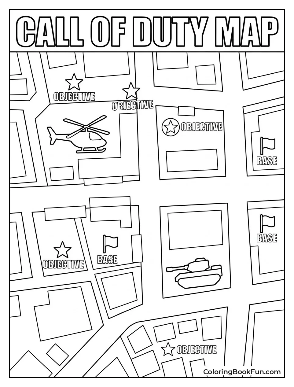 Map with Tanks and Helicopters