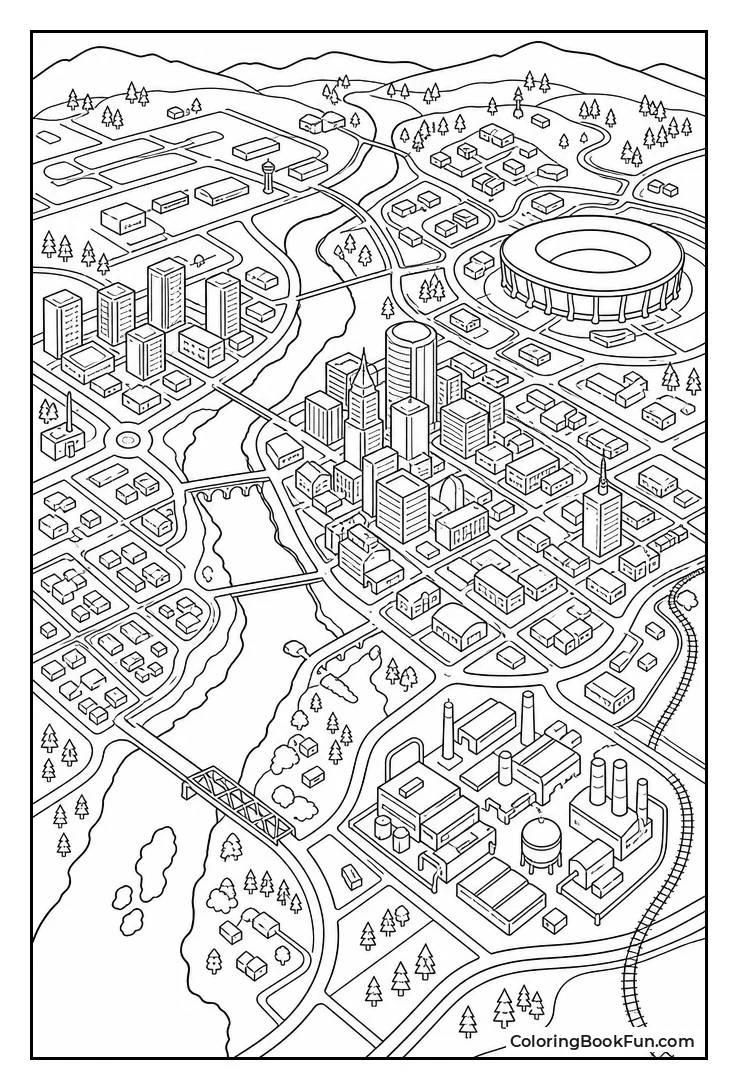 Aerial View of City