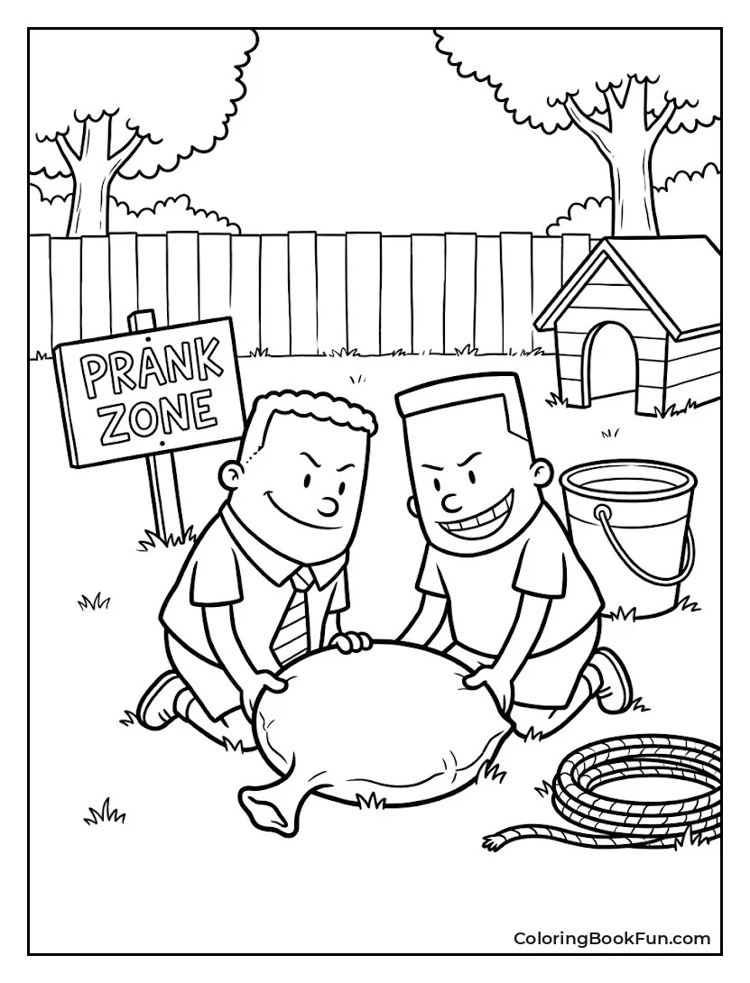 George and Harold Setting Up Prank