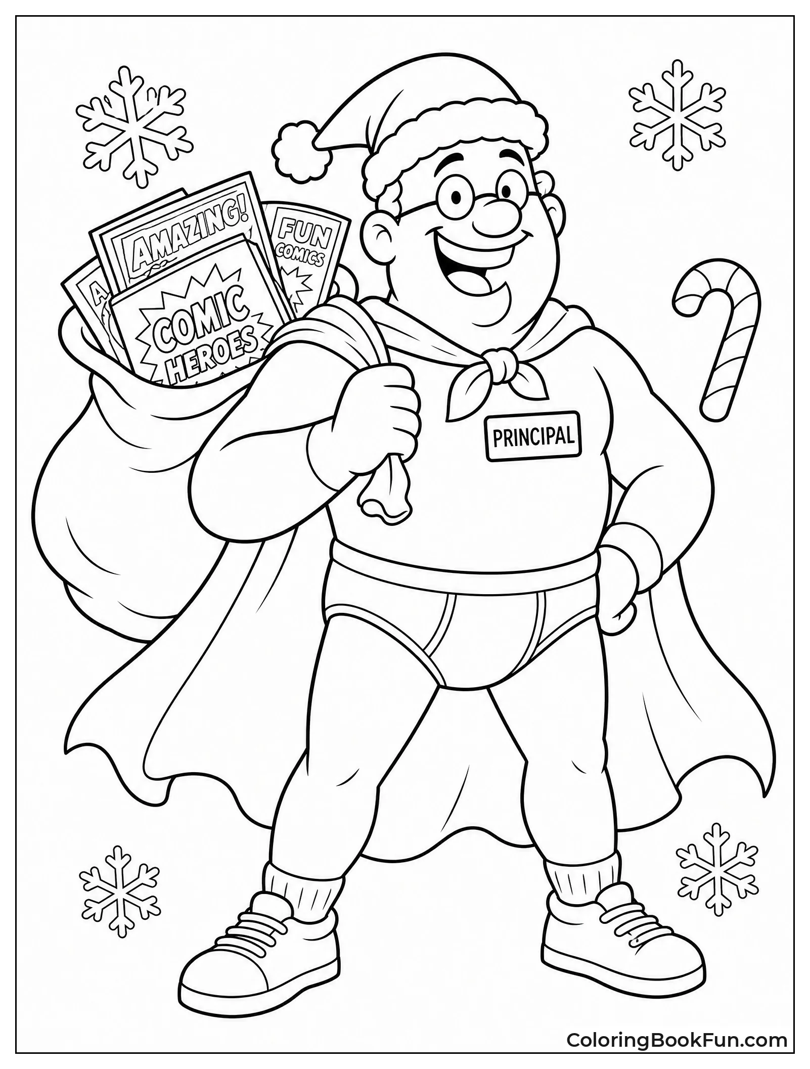 Captain Underpants Wearing Santa Hat