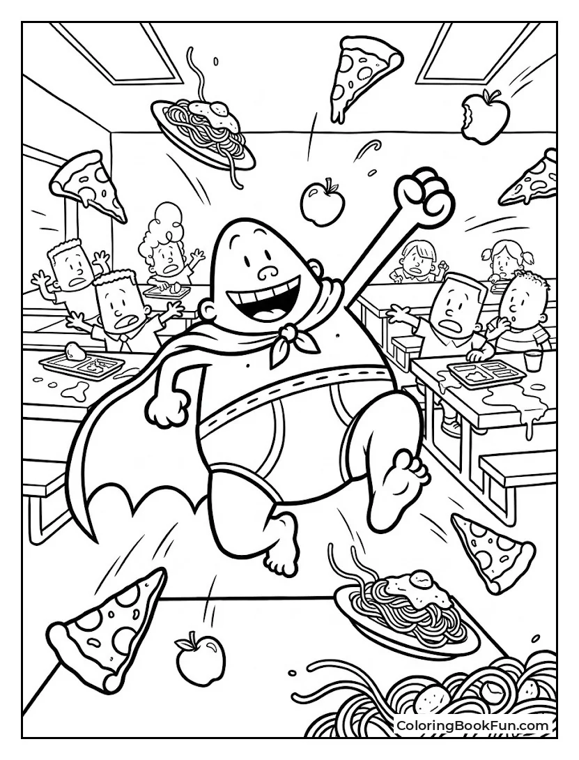 Food Fight in Lunchroom