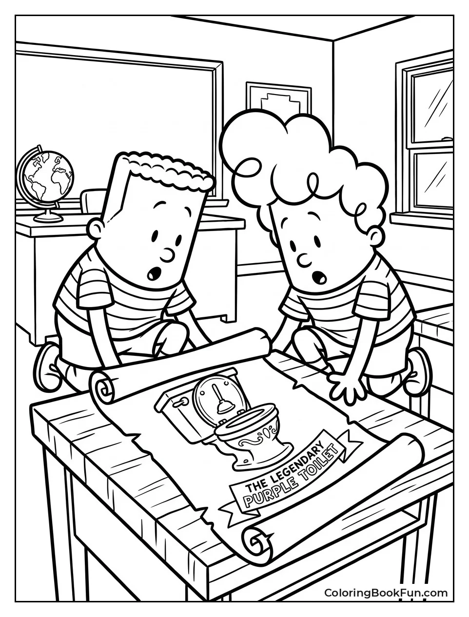 George and Harold Finding Purple Scroll