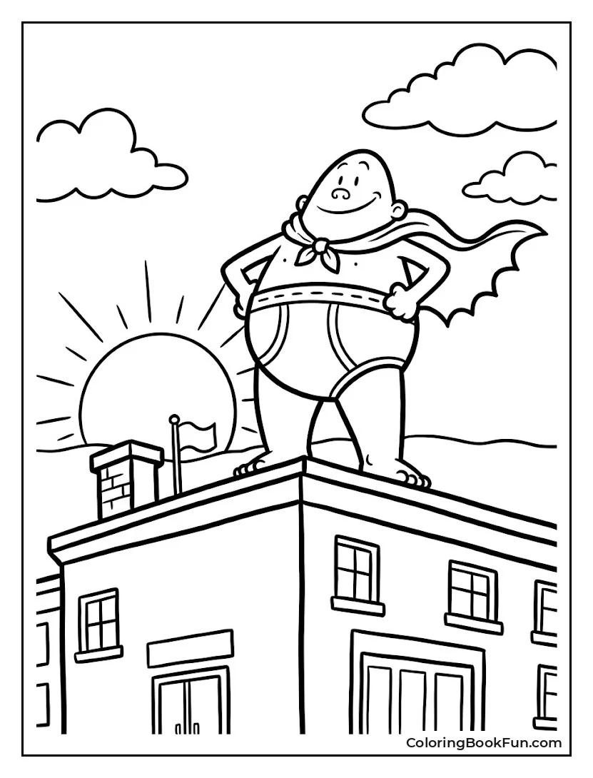 Captain Underpants on School Roof
