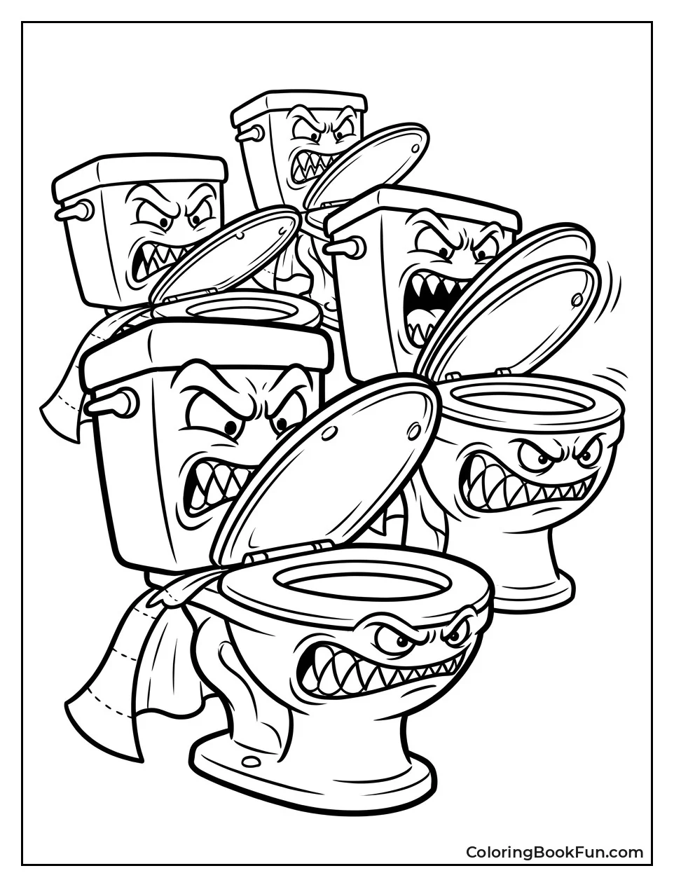 Group of Talking Toilets