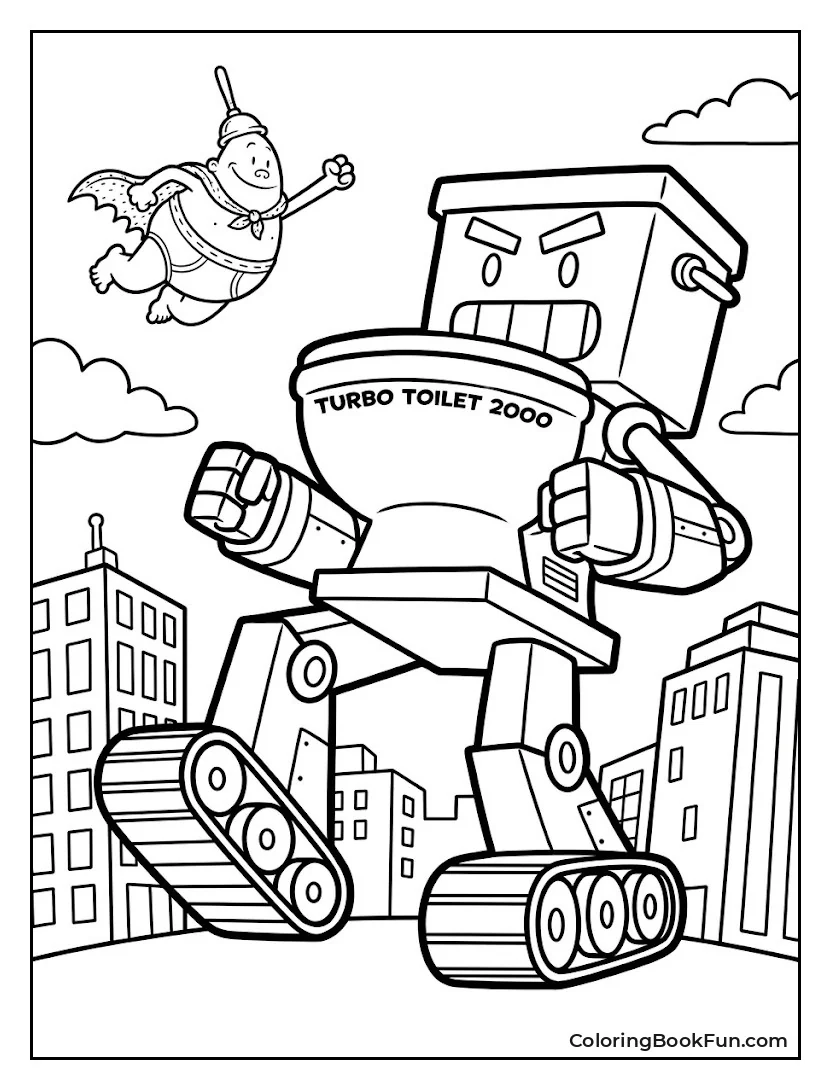 Turbo Toilet Stomping City Streets