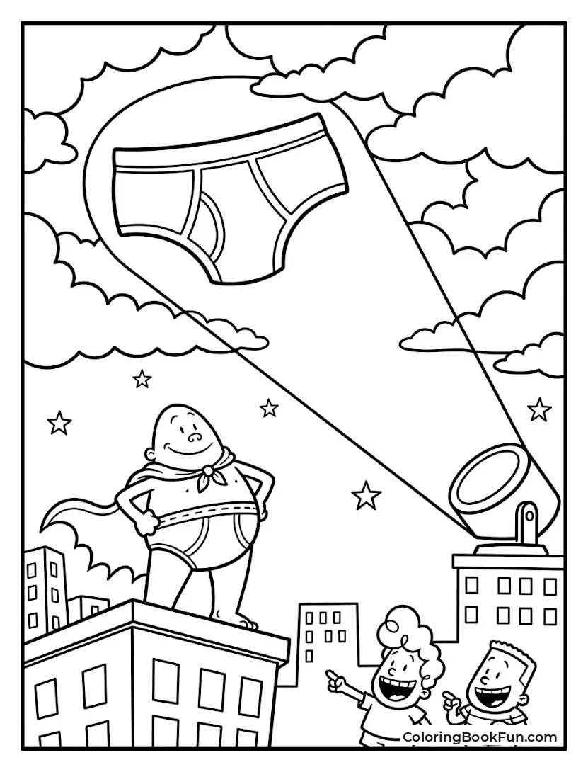 Giant Underpants Signal in Sky