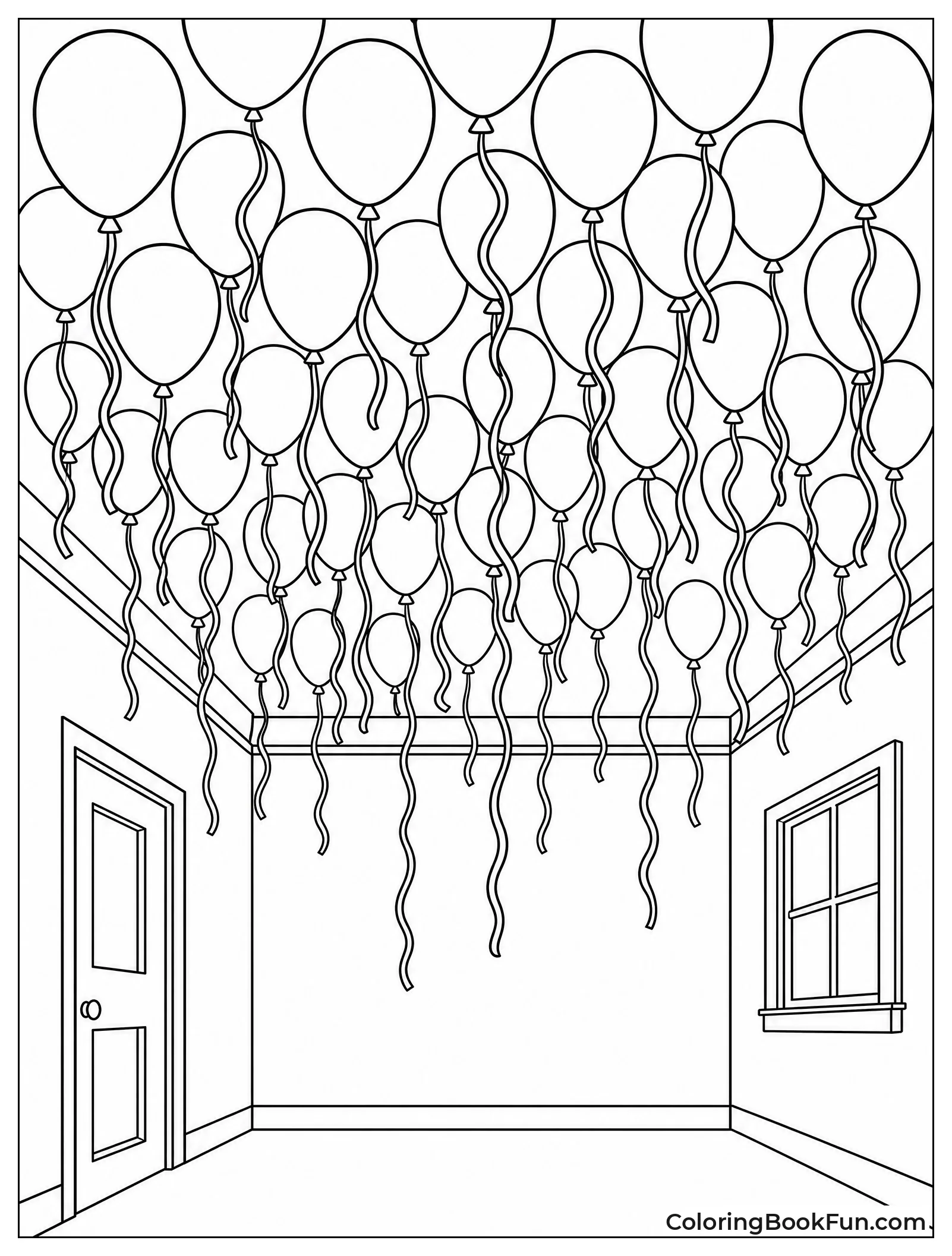 Balloons Covering the Entire Ceiling