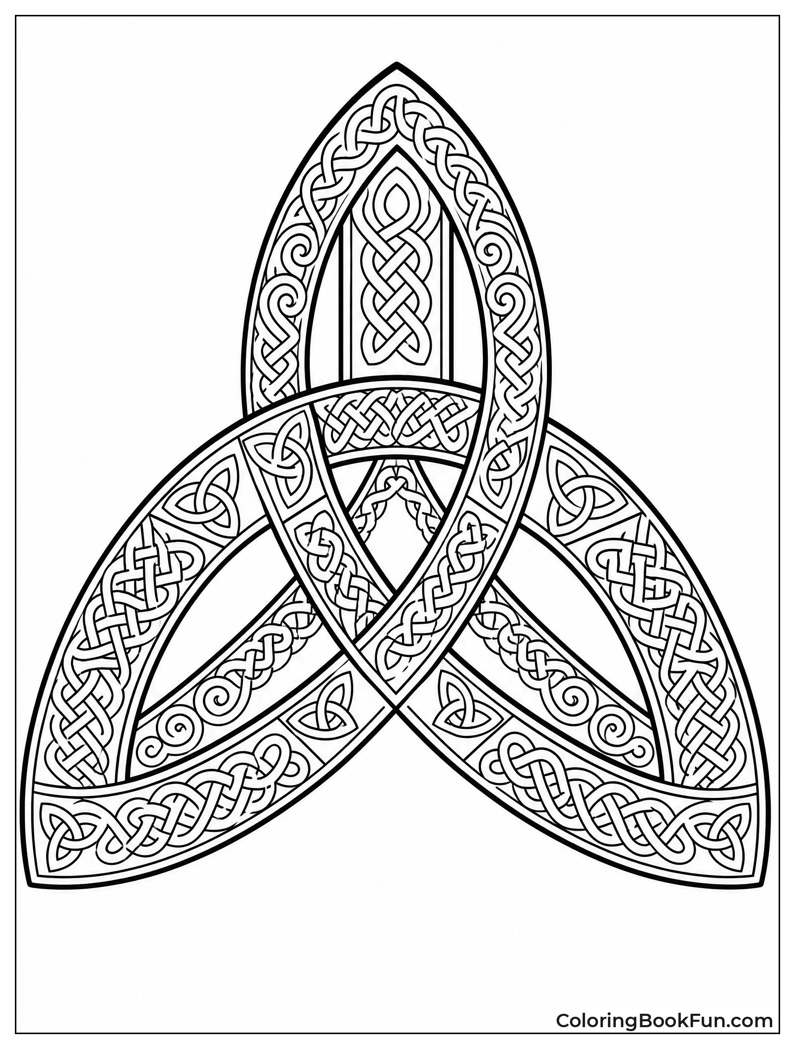 Celtic Knot Filled with Tiny Braids
