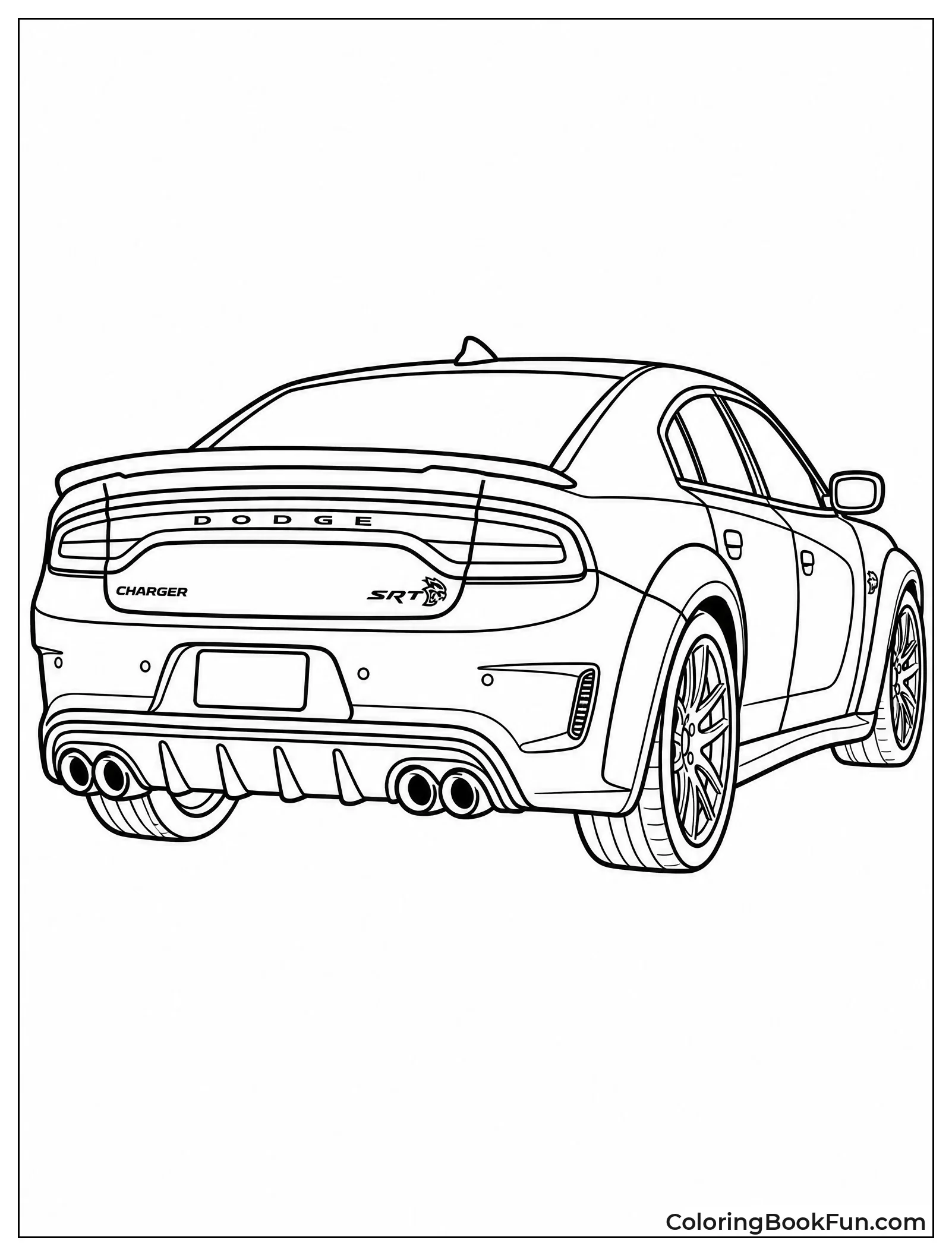 Rear View Charger Hellcat