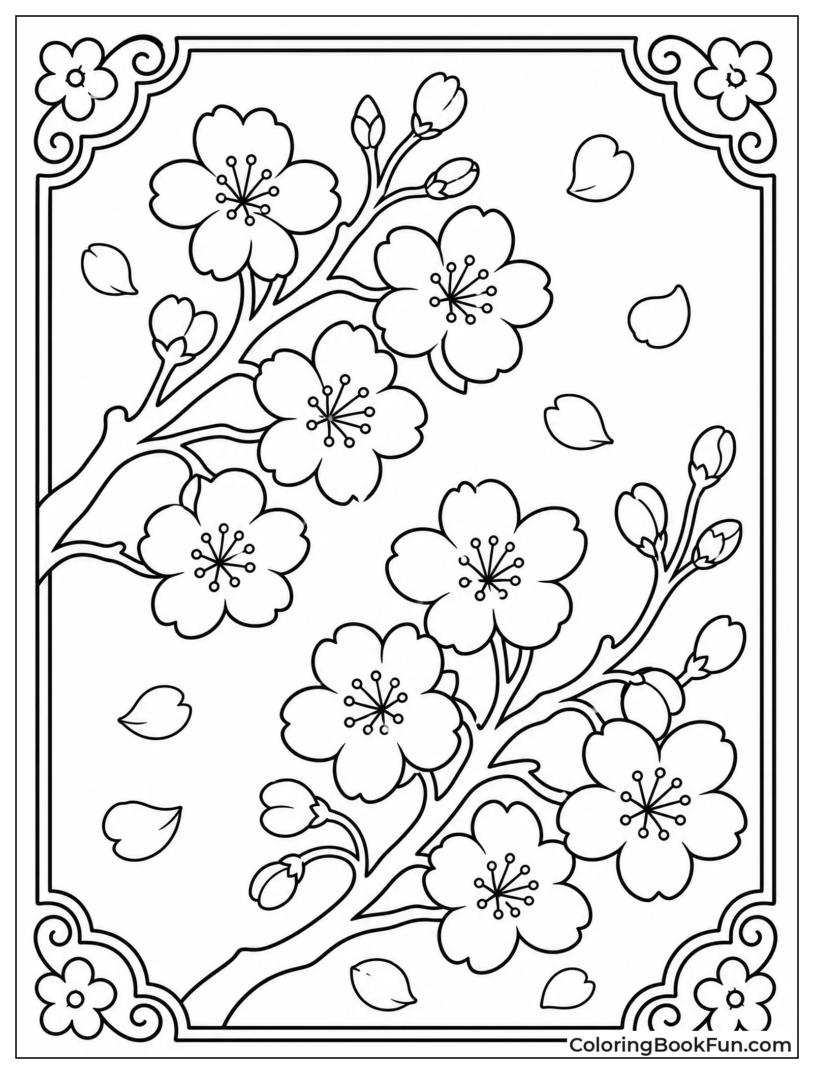 Art Nouveau Cherry Blossoms
