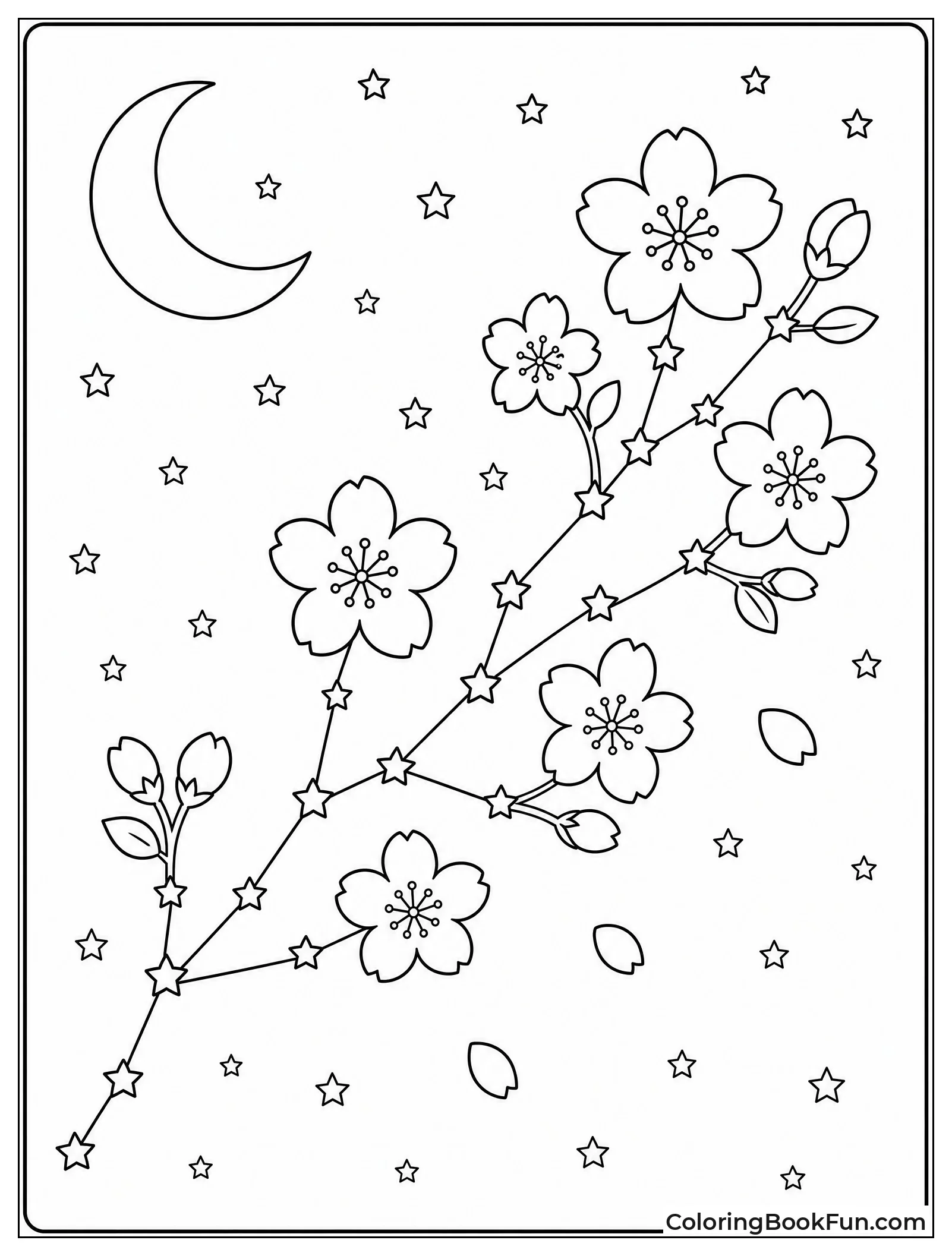 Stars Forming Blossom Shape