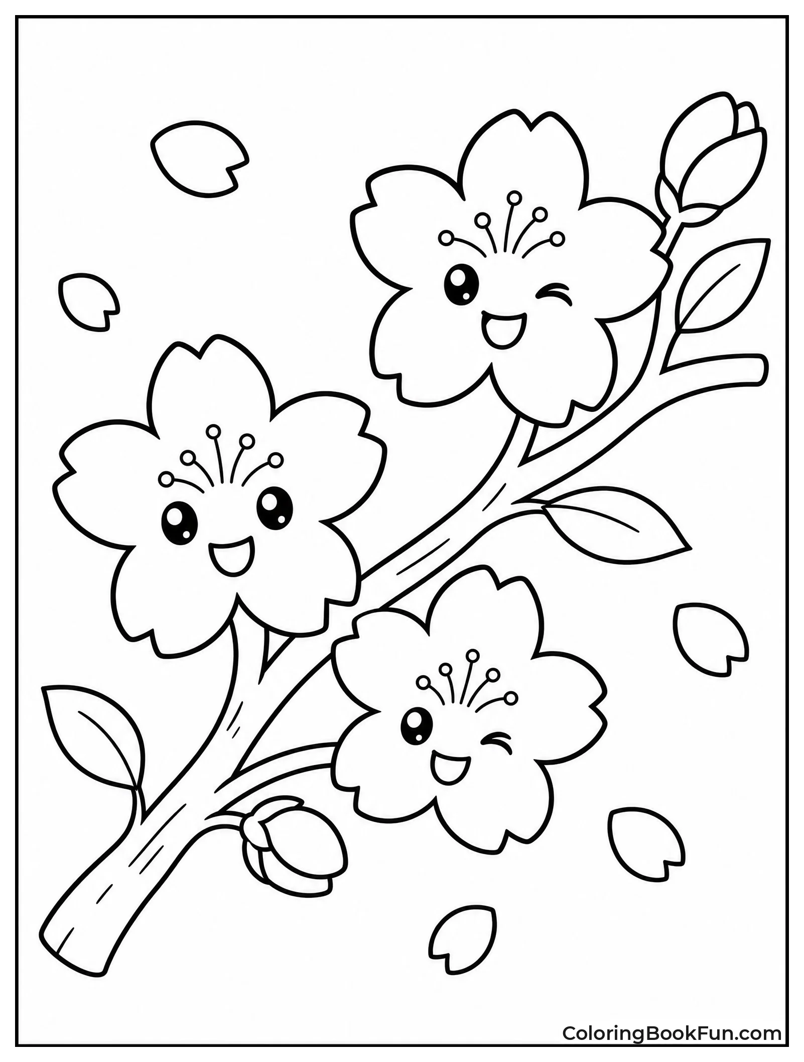 Cute Emoji Blossom Faces