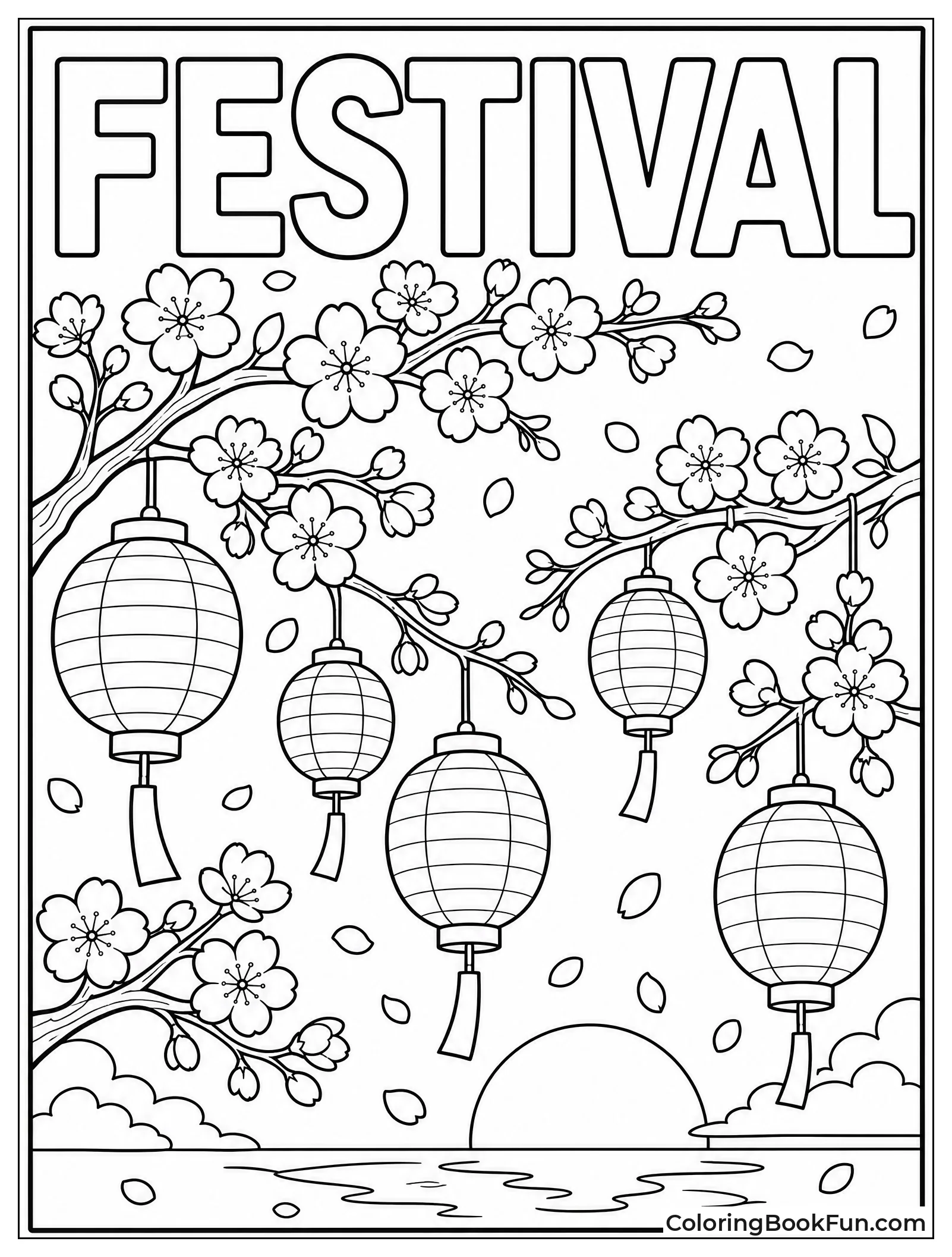 Lanterns Hanging from Branches