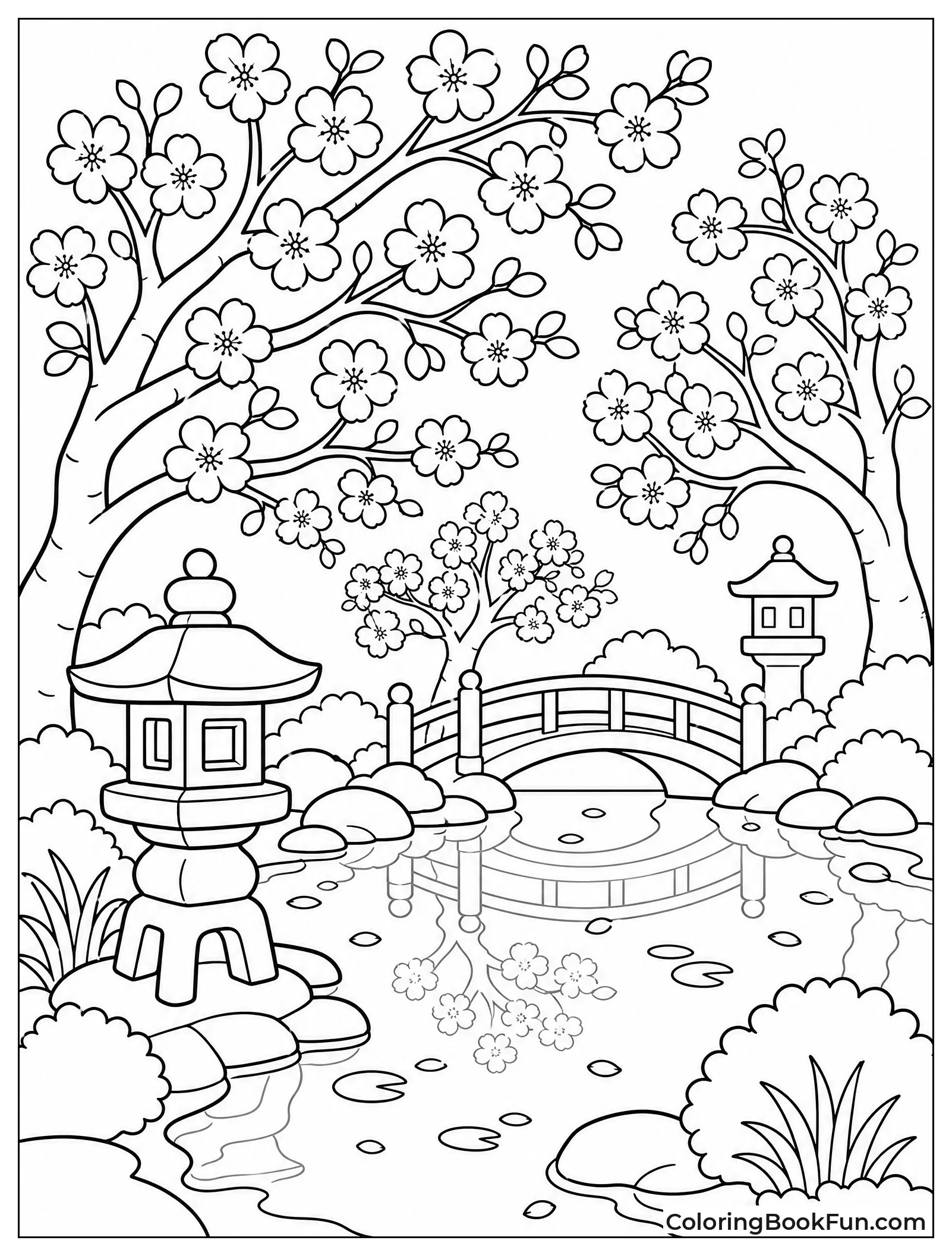 Japanese Garden with Pond