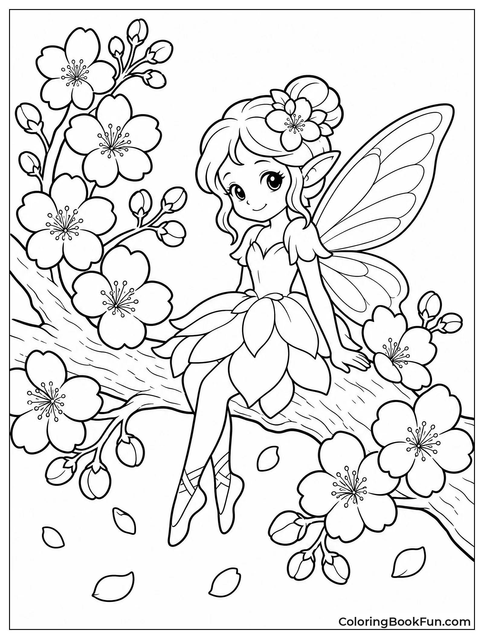 Fairy Resting on Branch