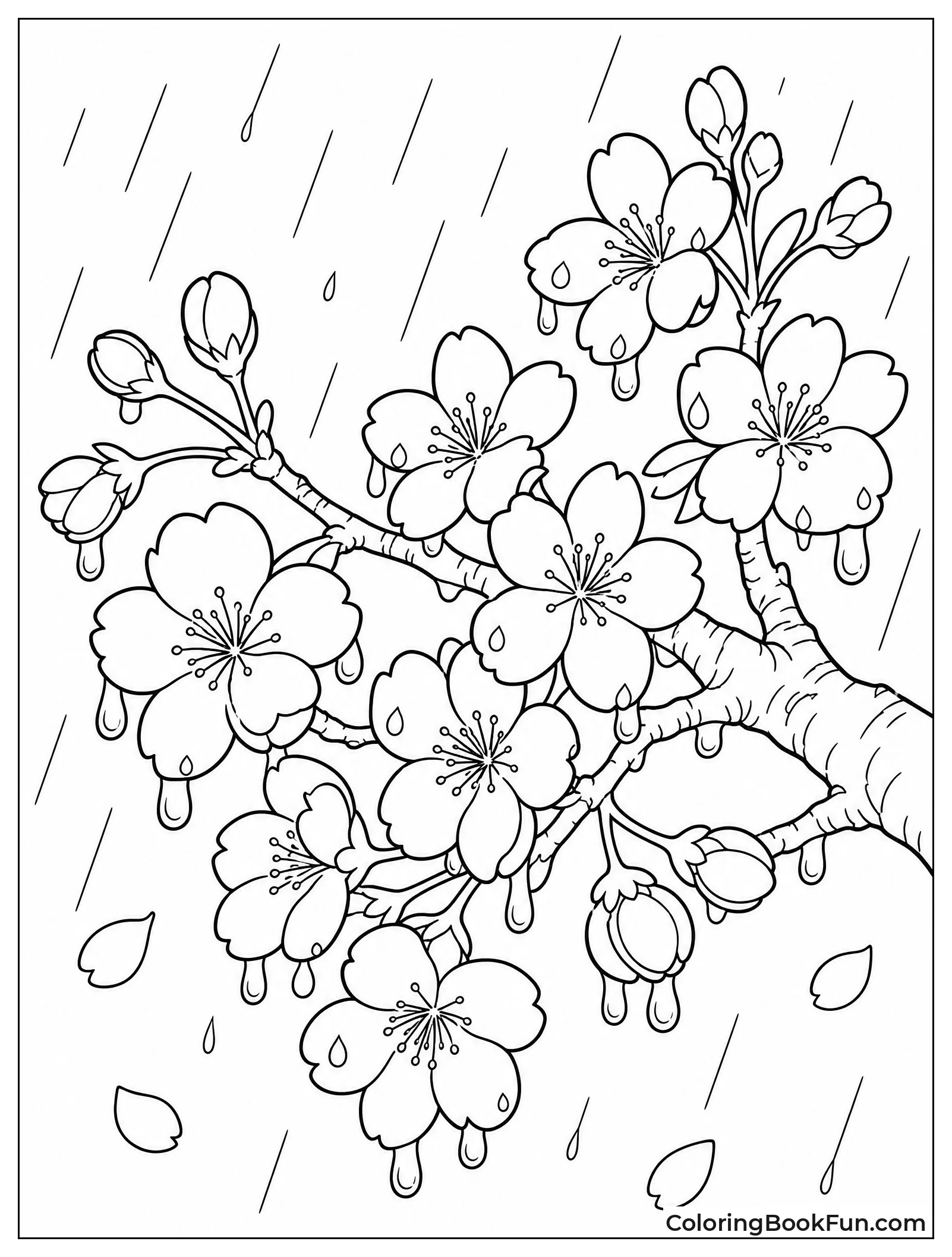 Raindrops on Cherry Blossoms