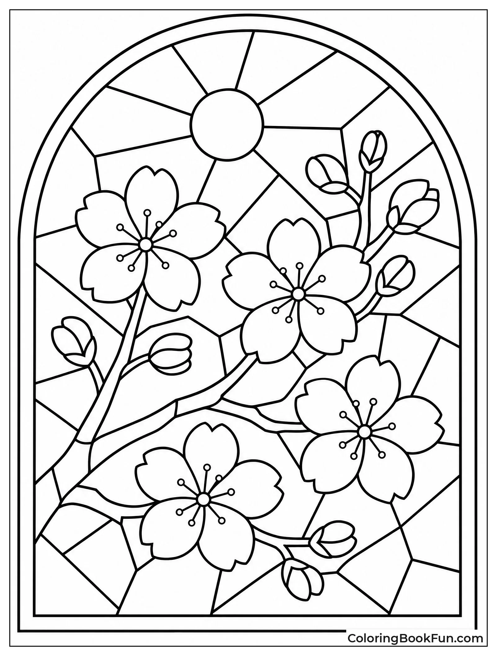 Stained Glass Blossom Design