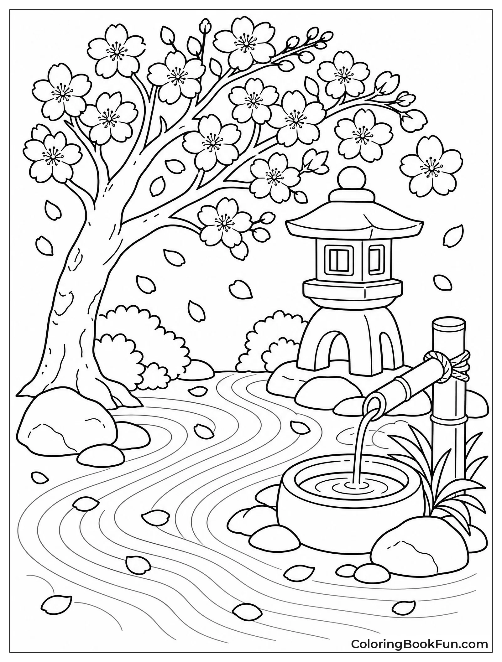 Zen Garden with Lantern