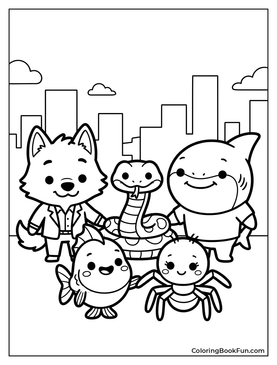 Cute Chibi Bad Guys Team