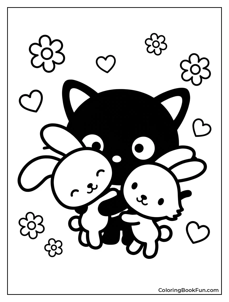 Chococat Hugs His Friend Jellybean