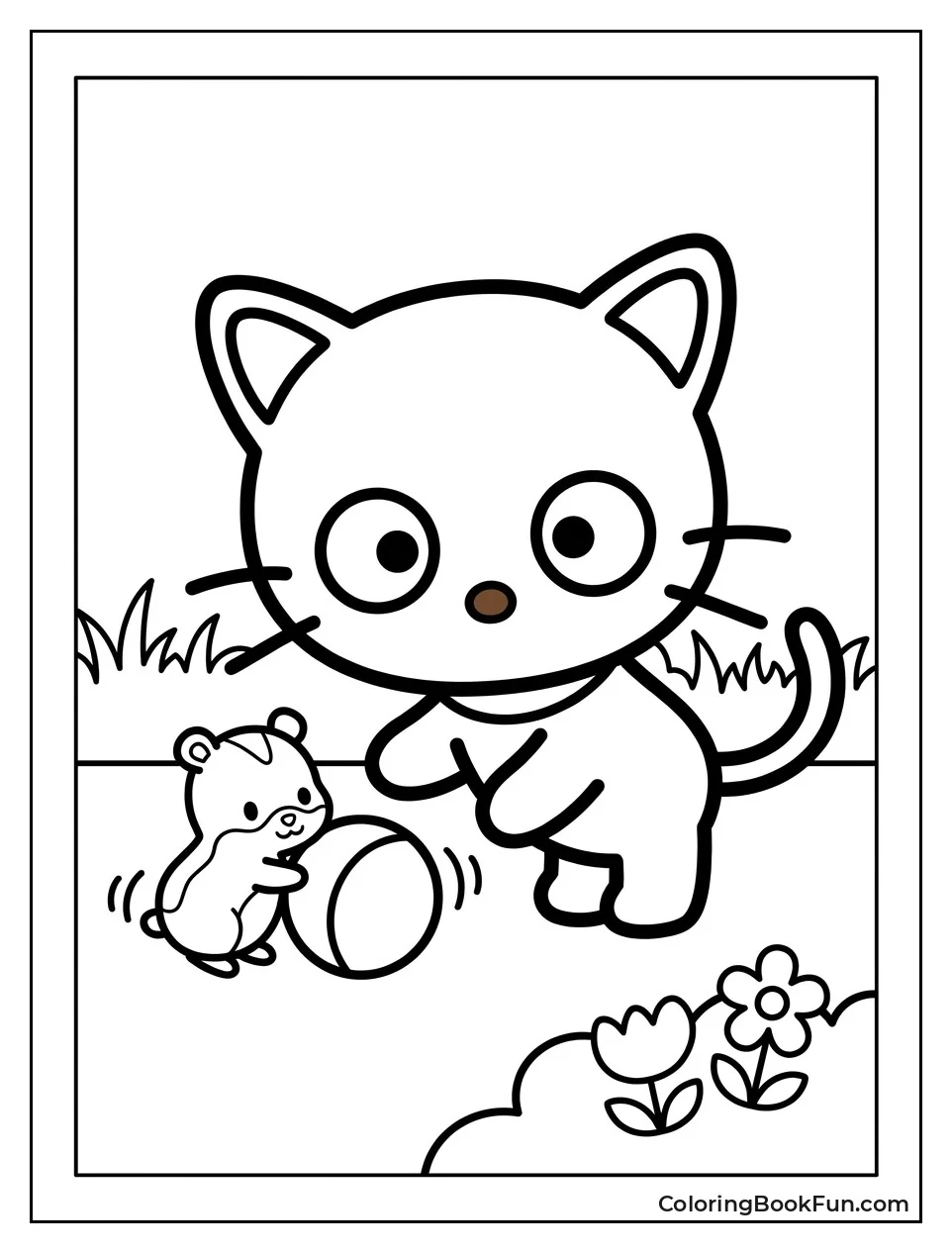 Chococat Plays with Nutz the Hamster