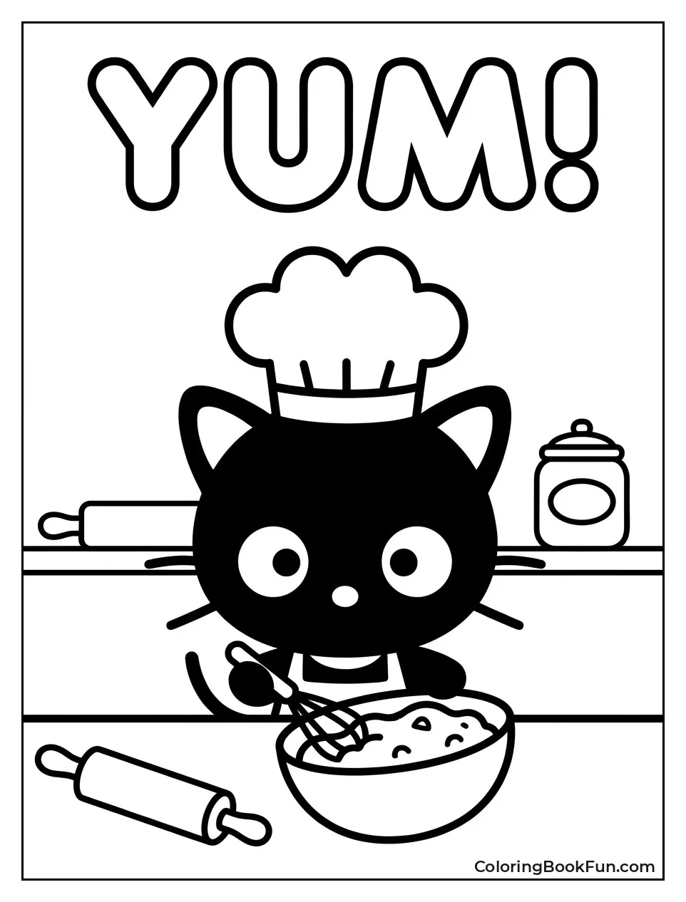 Chococat Bakes Chocolate Cookies with Joy