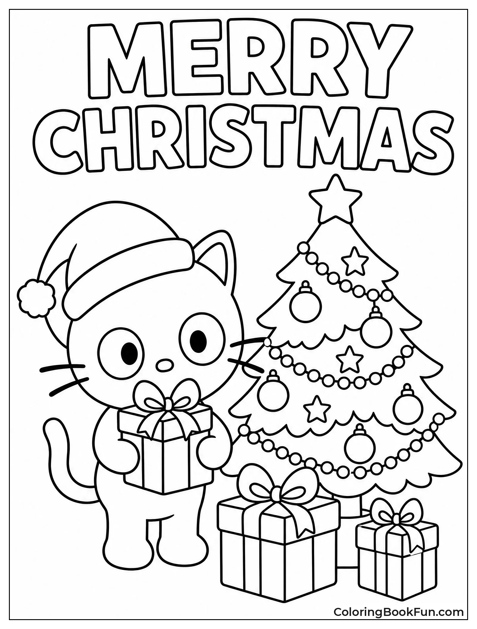 Chococat Celebrates Christmas with Presents
