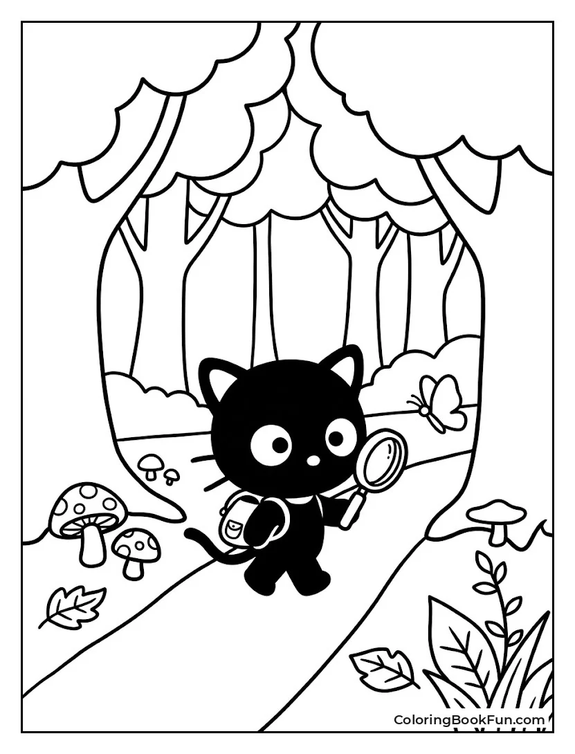 Chococat Explores the Woods with Backpack