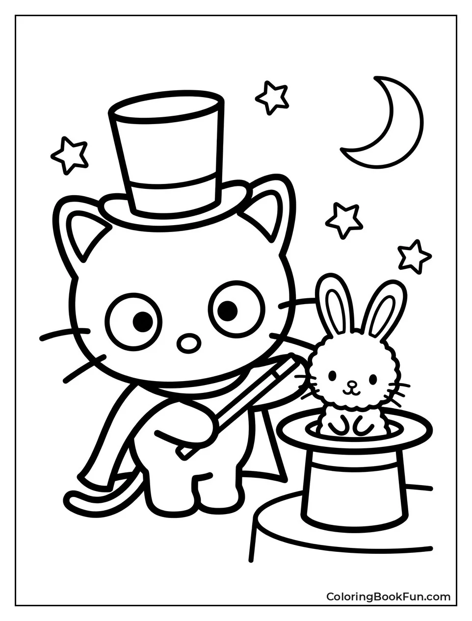Chococat Magician Pulls Rabbit from Hat