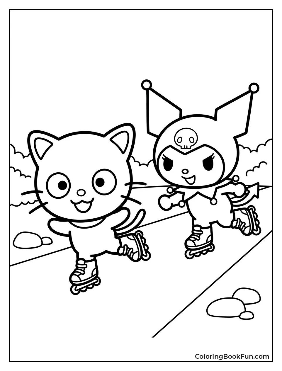 Chococat Rollerblades with Kuromi on Path