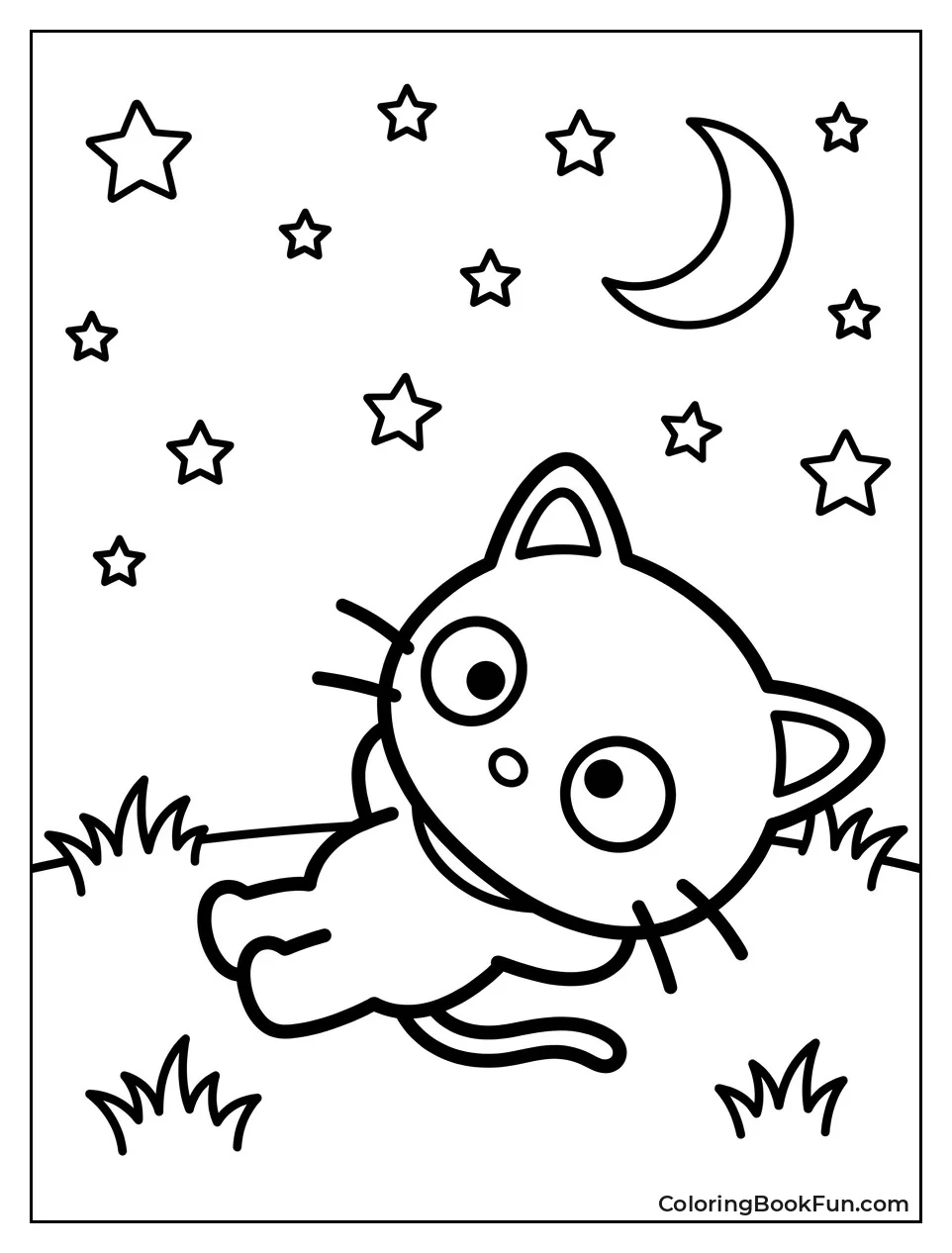 Chococat Stargazes on the Grass