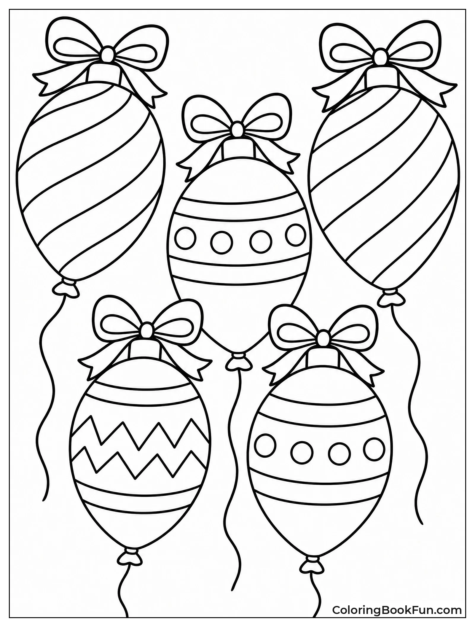 Christmas Balloons like Holiday Ornaments