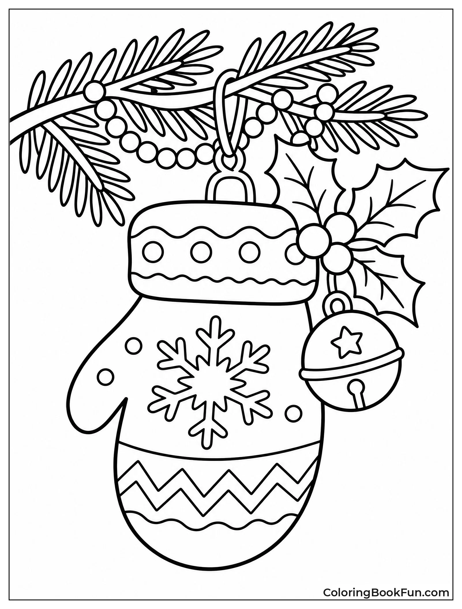 Mitten Ornament on a Christmas Tree
