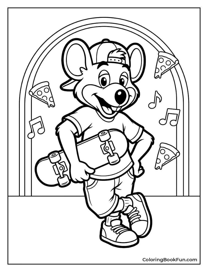 Cool Chuck E in Yellow Shirt