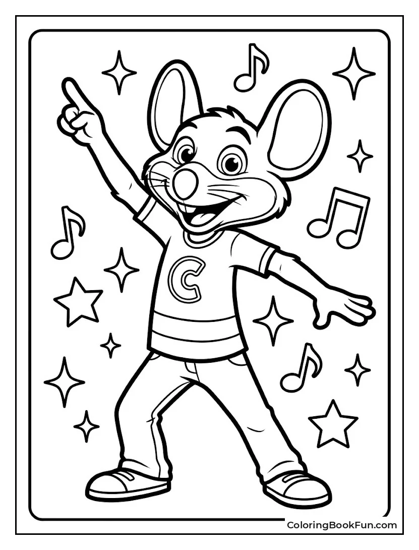 Chuck E Cheese Dancing with Sparkles
