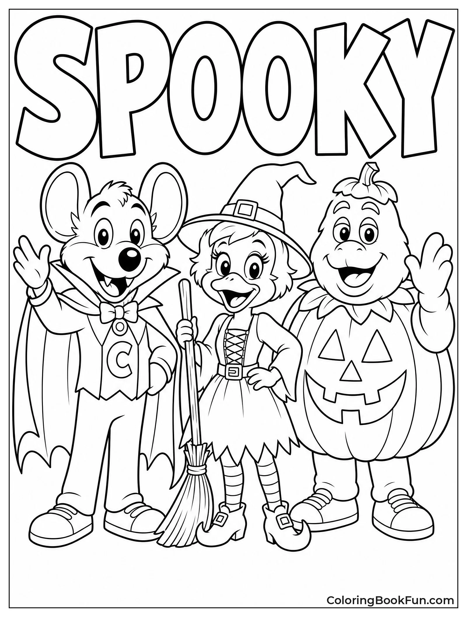 Friends at a Spooky Costume Party