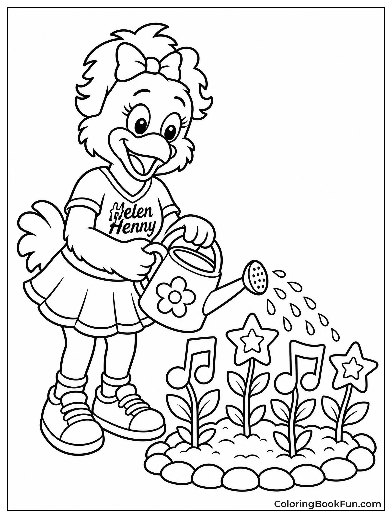 Helen Watering Her Star Garden
