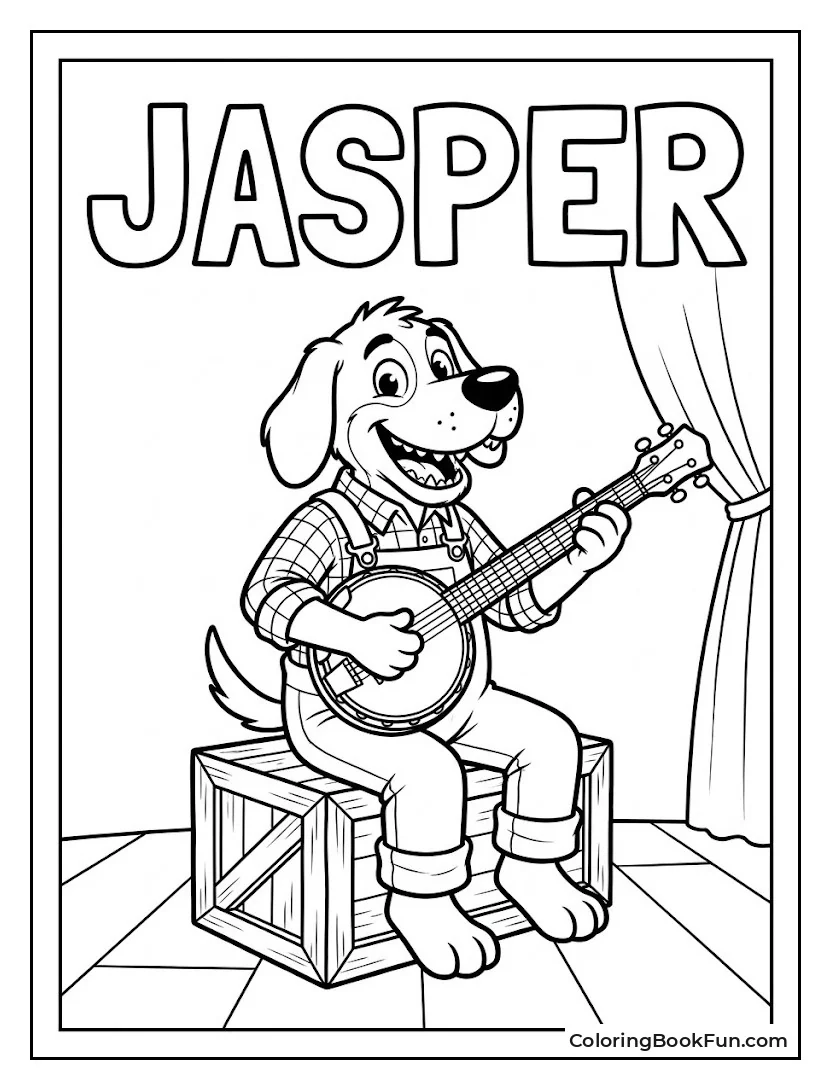 Jasper Playing His Banjo