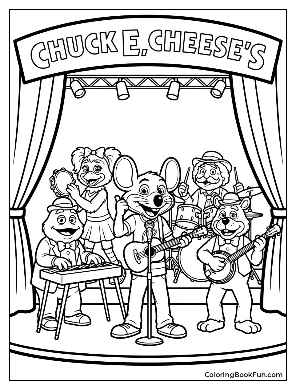 Full Band Playing on Stage
