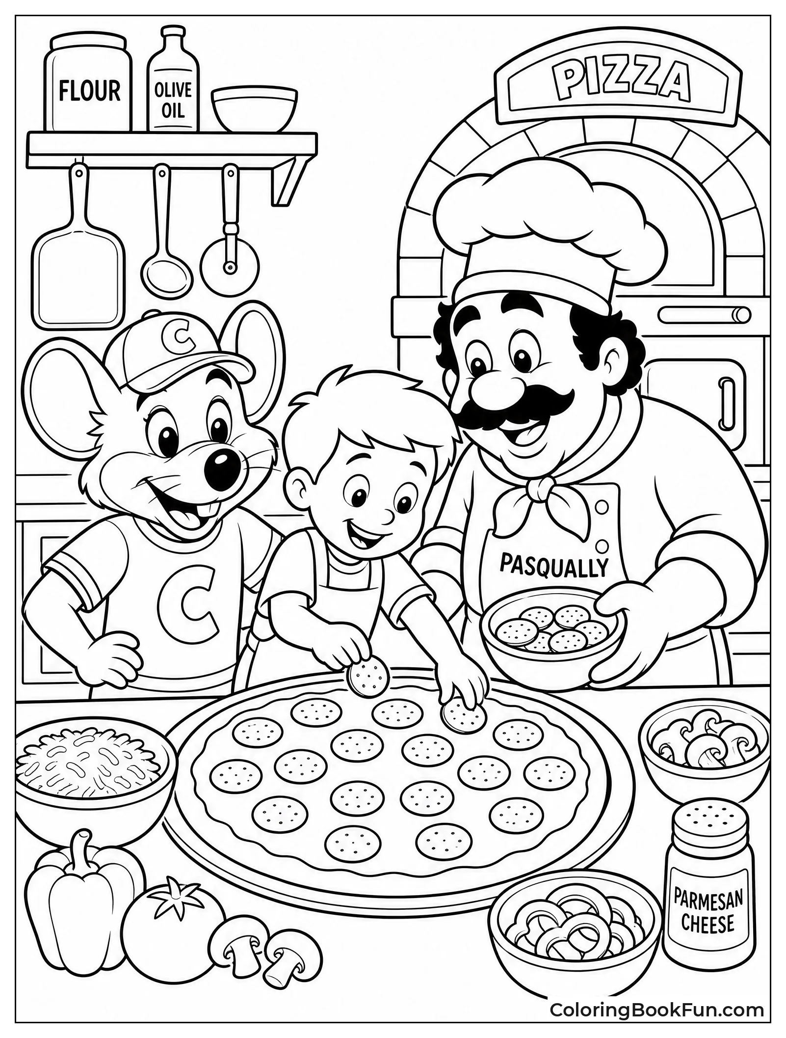 Child Helping Make Fresh Pizza