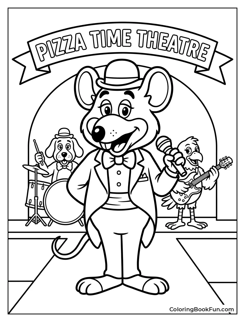 Retro Rat Chuck E in Tuxedo