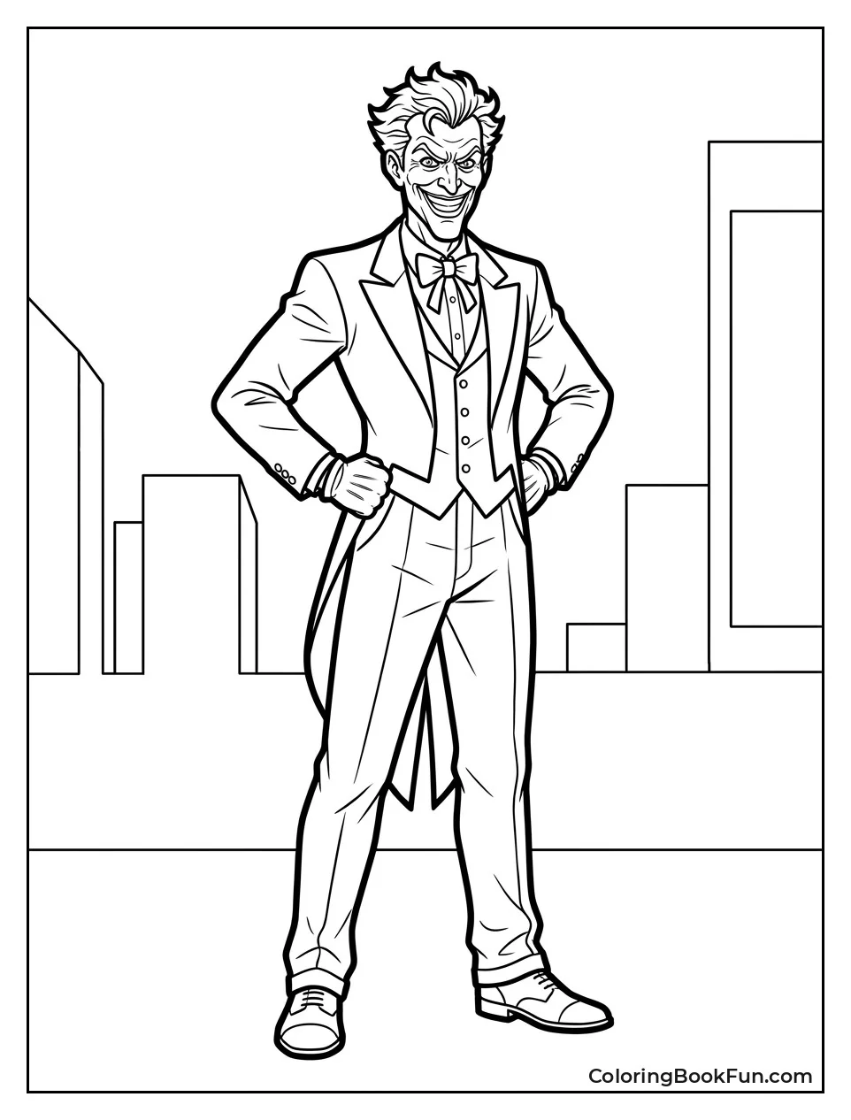 Joker Stands With Big Grin