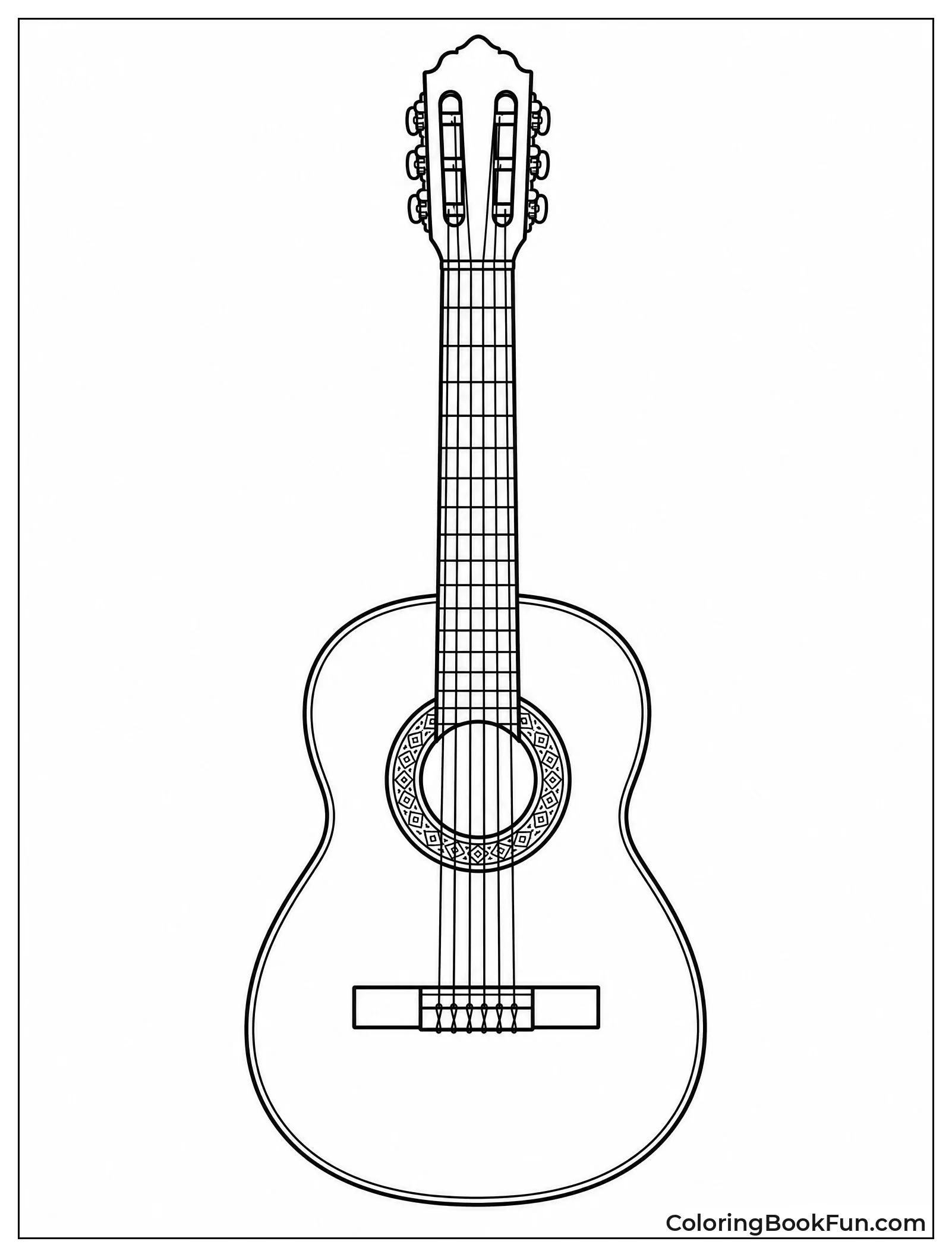 Spanish Guitar Shows Rosette Detail