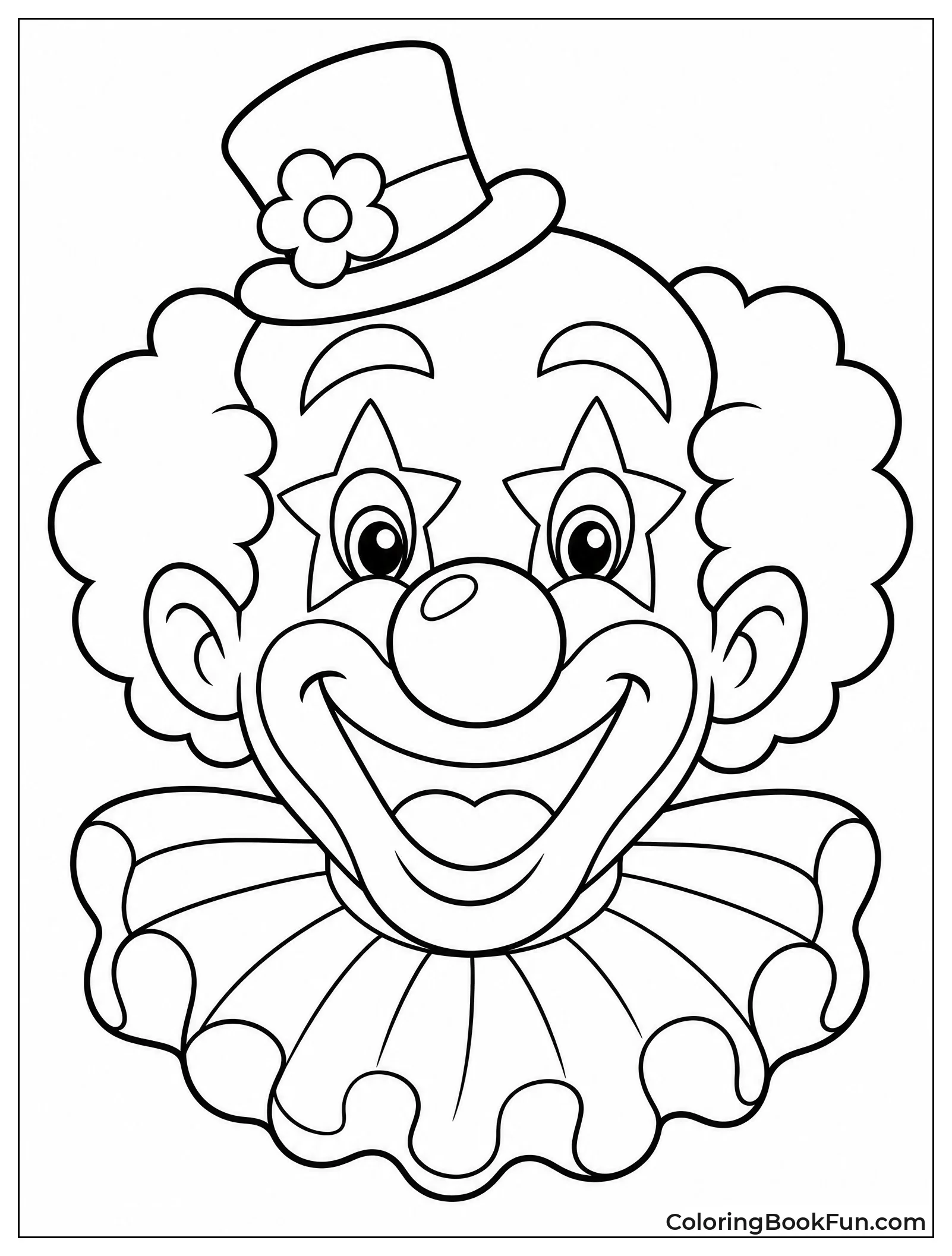 Clown Face with Red Nose