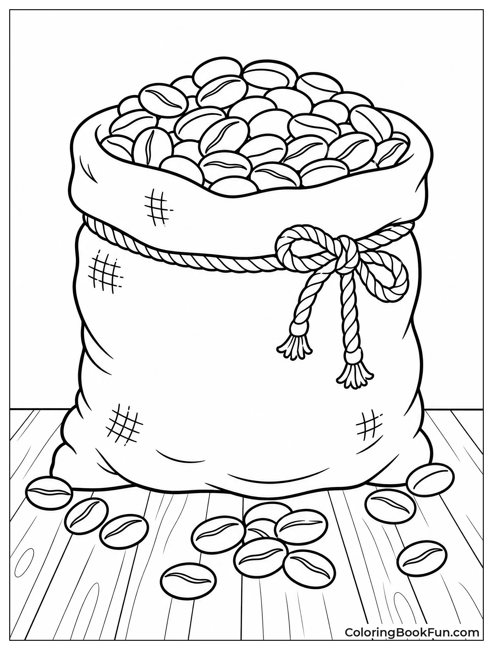 Burlap Sack Full of Beans