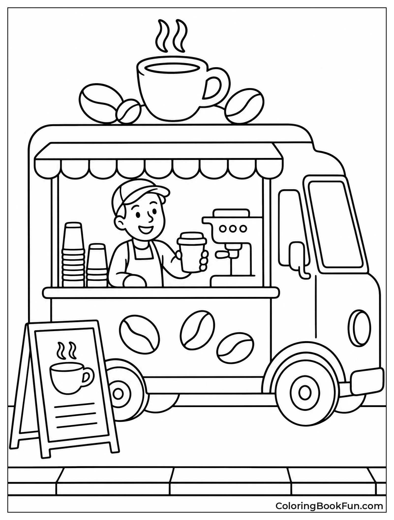 Food Truck Serving Fresh Coffee