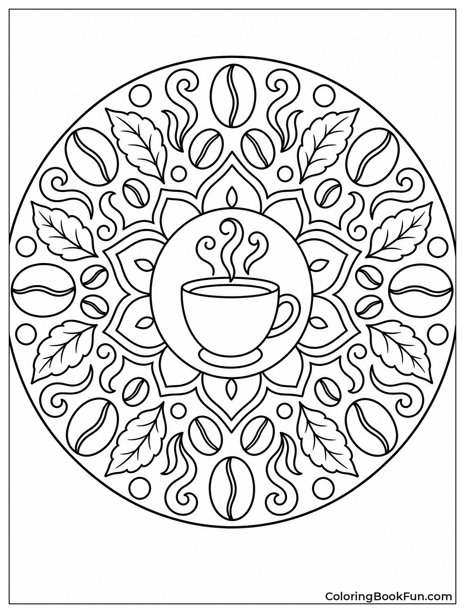 Mandala Made from Coffee Beans