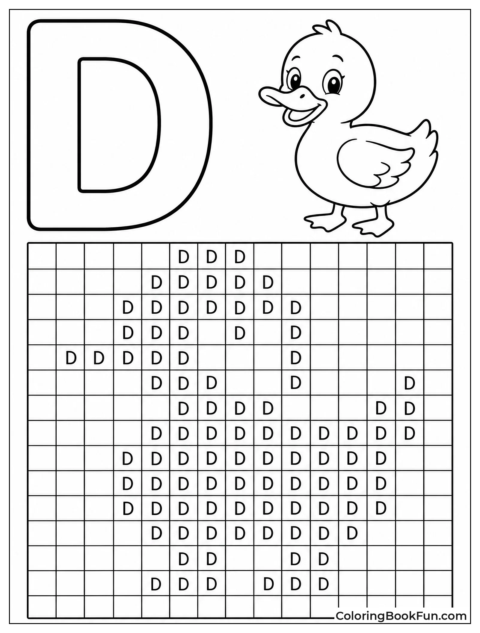 Grid Reveals a Yellow Duck