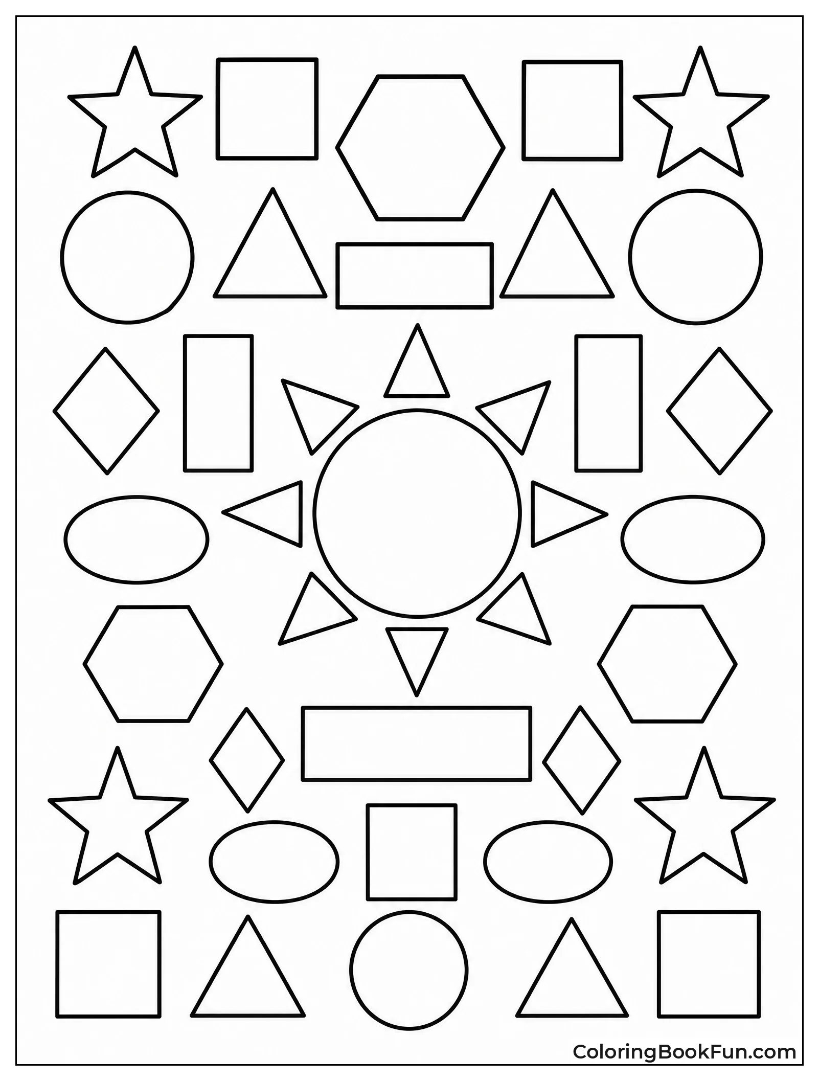 Colorful Mosaic for Shape Practice