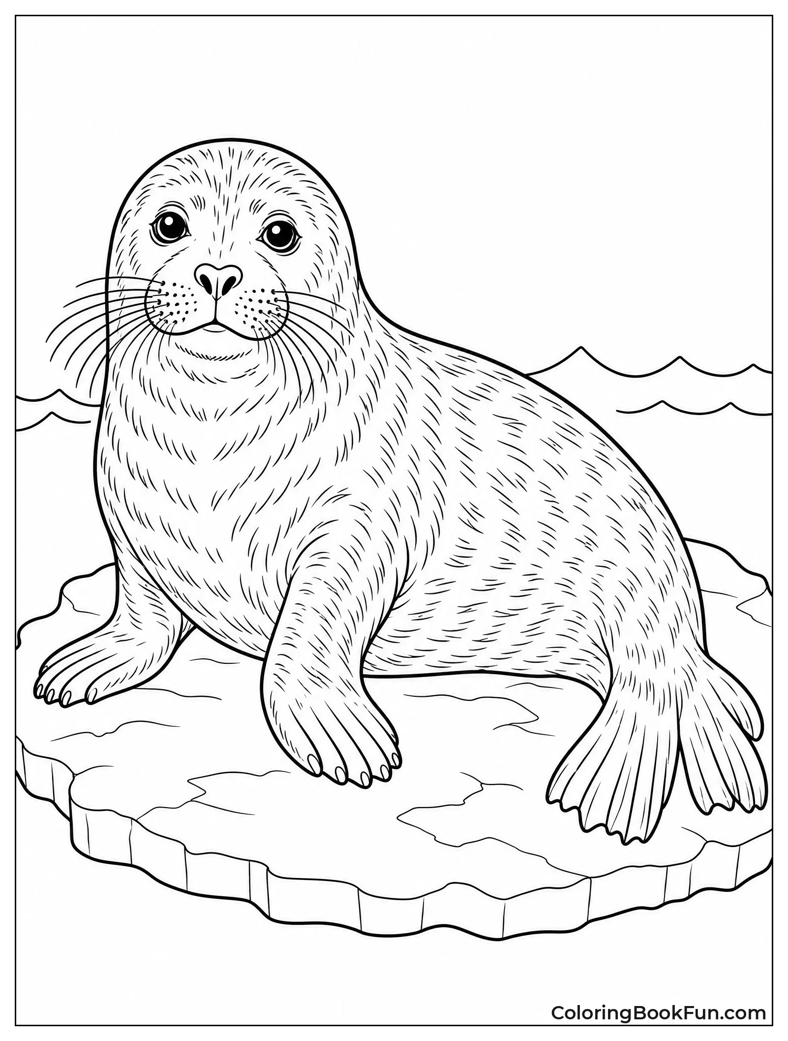 Realistic Seal With Detailed Fur